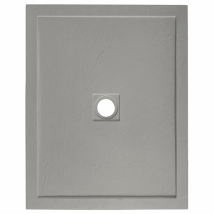 Piatto doccia cemento effetto pietra 80 x 100 cm spessore 4,8 cm antiscivolo *** colore- grigio, confezione 1