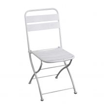Sedia metallo rovigo pieghevole bianco cm44x53h45/86