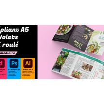 Indesign - Créez un dépliant A5 fermé, 3 volets, pli roulé