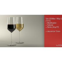 Verre et vin réalistes