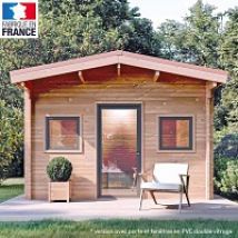Chalet de jardin OUTRIAZ 15m2 - Bois Douglas 55mm fabrication franÃ§aise L. 3,9 x l. 3,9 x H. 2,7m