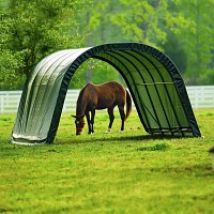 Abri en toile pour chevaux de 22.6m2 larg. 3.70m x long. 6.10m