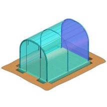 BÃ¢che de rechange (pignon arriÃ¨re) pour serre tunnel 2m x 3m