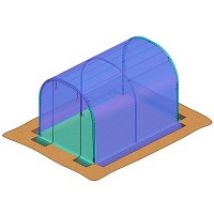 BÃ¢che de rechange (dessus) pour serre tunnel 2m x 3m