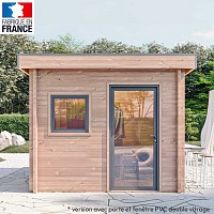 Chalet de jardin TALIPIA 8m2 toit plat - Bois Douglas 55mm fabrication franÃ§aise L.2,9 x l.2,9 x H.2,5m