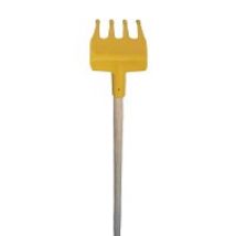Rateau Ã  feuille innovant Ã  boules avec manche - 4 dents