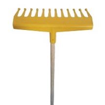 Rateau Ã  feuille innovant Ã  boules avec manche - 12 dents