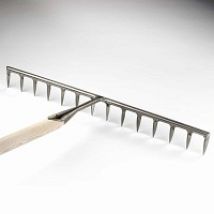 RÃ¢teau pour gravier 14 dents inox manche bois Sneeboer