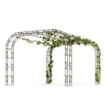 Pergola renforcÃ©e pour plantes grimpantes Arcade 13,80m2 - L. 4,45 x l. 3,11 x H. 2,40 m