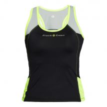 Black Crown Santander T-shirt Femmes-Noir,Jaune Lemon