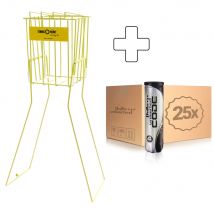 Balls Unlimited Code Black 25 Tubes De 4 + Panier Ramasse Balles