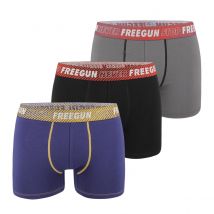 Lot de 3 Boxers Freegun coton garçon Never Stop 8/10 ans