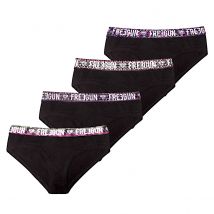 Lot de 4 culottes Freegun coton fille Uni 14/16 ans