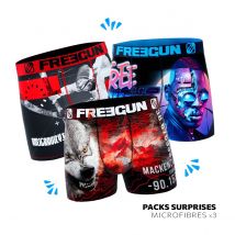 Pack Surprise de 3 Boxers Freegun garçon 14/16 ans