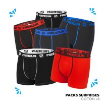 Pack Surprise de 6 Boxers Freegun coton homme S
