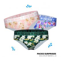 Pack Surprise de 3 culottes Freegun femme L