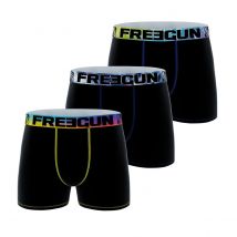 Lot de 3 Boxers Noir Microfibre Homme Confort, Respirant, Stretch | FREEGUN L