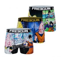 Lot de 3 Boxers Microfibre homme Dragon Ball Z Goku, Buu, Freezer, Gohan Imprimé | FREEGUN XL