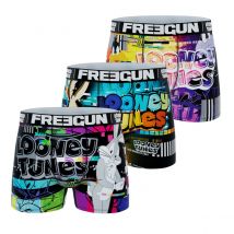 Lot de 3 Boxers Microfibre homme Looney Tunes Bugs Bunny, Daffy Duck, Coyote Imprimé | FREEGUN L