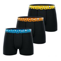 Lot de 3 Boxers Garcon Coton Noir, Confort, Respirant, Dynamique | FREEGUN