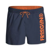 Short de bain enfant Bleu Marine et Orange | FREEGUN 8/10 ans