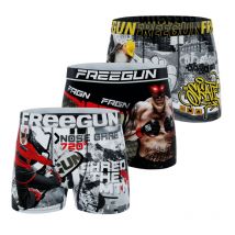 Lot de 3 Boxers microfibre Homme US Sports Garantie 2 ans, Stretch | FREEGUN