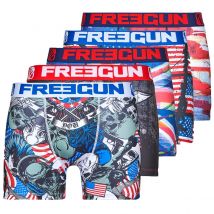 Lot de 5 Boxers Freegun homme drapeaux L