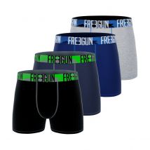 Lot de 4 Boxers Coton homme Bleu/Gris/Blanc/Bleu Marine/Vert | FREEGUN XL