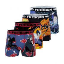 Lot de 4 Boxers Microfibre homme Naruto Shippuden Imprimé | FREEGUN S