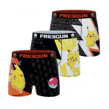 Lot de 3 Boxers Microfibre homme Pokemon Pikachu, Pokeball Imprimé | FREEGUN M