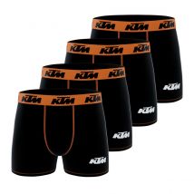 Lot de 4 Boxers Microfibre Noir homme Uni | KTM S