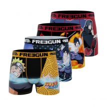 Lot de 4 Boxers Microfibre garcon Naruto Shippuden Imprimé | FREEGUN 14/16 ans