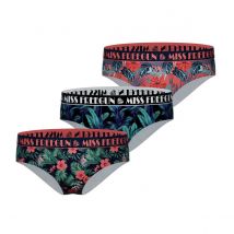 Lot de 3 Culottes Coton Femme Confort Stretch Imprimé Tropical | FREEGUN M
