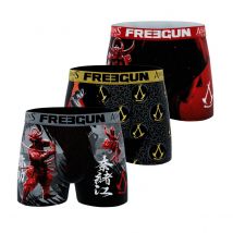 Lot de 3 Boxers Microfibre garcon Assassin's Creed Fujibayashi Naoe, Yasuke Imprimé | FREEGUN 12/14 ans