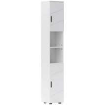Kleankin Tall Bathroom Storage Cabinet, Slim Bathroom Cabinet With Soft Close