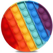 Aspect Rainbow Colour Push Bubble Pop Sensory Fidget Toy - Round
