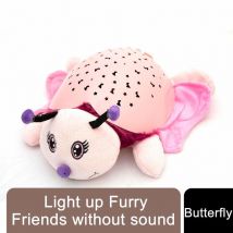 Light Up Furry Friend Illuminated Butterfly - Silent Operation