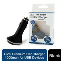 Gvc Premium Car Charger 1000mah Usb - Black