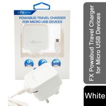 Fx Factory White Usb 1a & Microusb Mains Charger - 1a Fast Charging