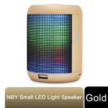 Nby Small Bluetooth Speaker With Sound-activated Led Lights & Dancing Water - Gold
