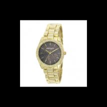 Henley Ladies Gold-plated Bracelet Watch - Brown Etched Dial H07326.2