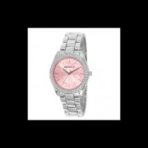 Henley Silver-plated Bracelet Watch - Pink Etched Dial