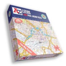 A To Z Premium 1000 Piece Jigsaw Puzzle - Detailed Map Of Leeds