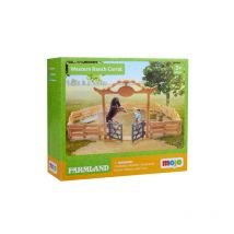 Mojo Fun Polyvinyl Chloride Western Ranch Corral Playset With Horse & Cowboy