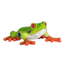 Mojofun Red-eyed Tree Frog Toy - Realistic Rainforest Amphibian Figure