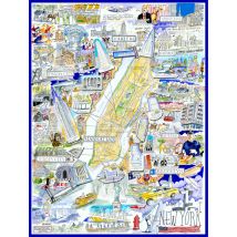 Tim Bulmer New York City Map 1000 Piece Jigsaw Puzzle