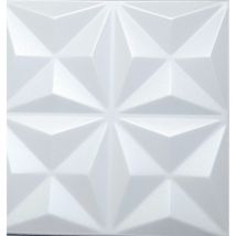 Alpina Decorations White Decorative Ceiling & Wall Panels - 500mm X 500mm - 8 Pack (2m2)