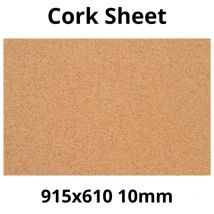Corksystem 10mm Cork Sheet - 915x610mm - Décor & Diy
