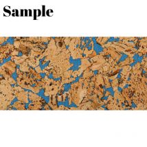 Corksystem Blue Decorative Cork Wall Tile Sample - 30x5cm - 3mm Thick - 310 Kg/m3