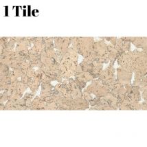 Corksystem Cream Decorative Cork Wall Tiles - 3mm Thick, 0.18m2 Coverage